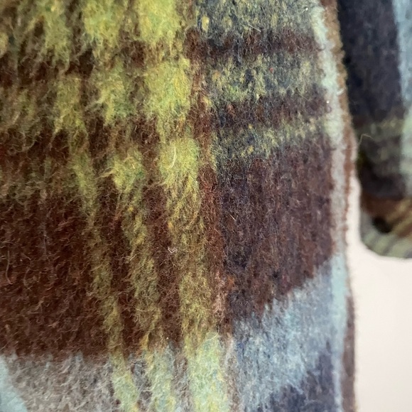 RARE PTP23” pure hippie wool vintage chore coat shacket plaid blues with jeans😱 - Picture 7 of 8